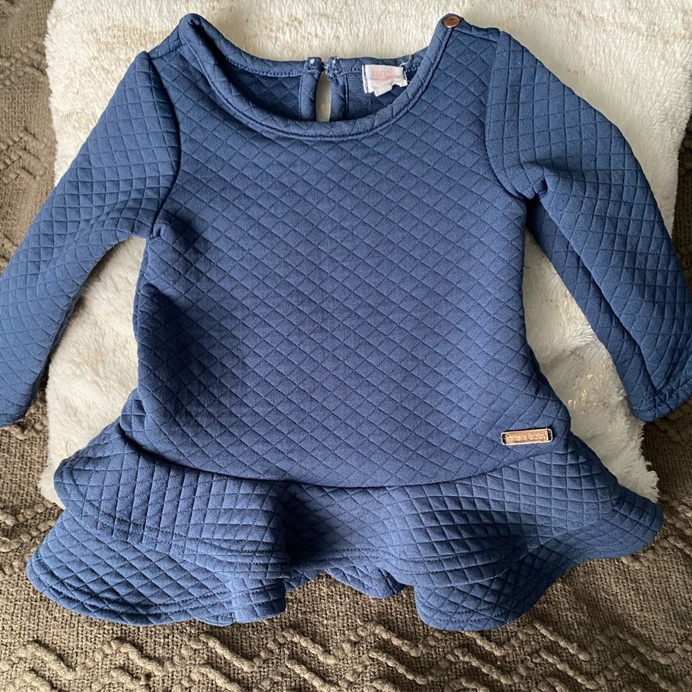 ❄️Kensie baby quilted navy top size 18 months